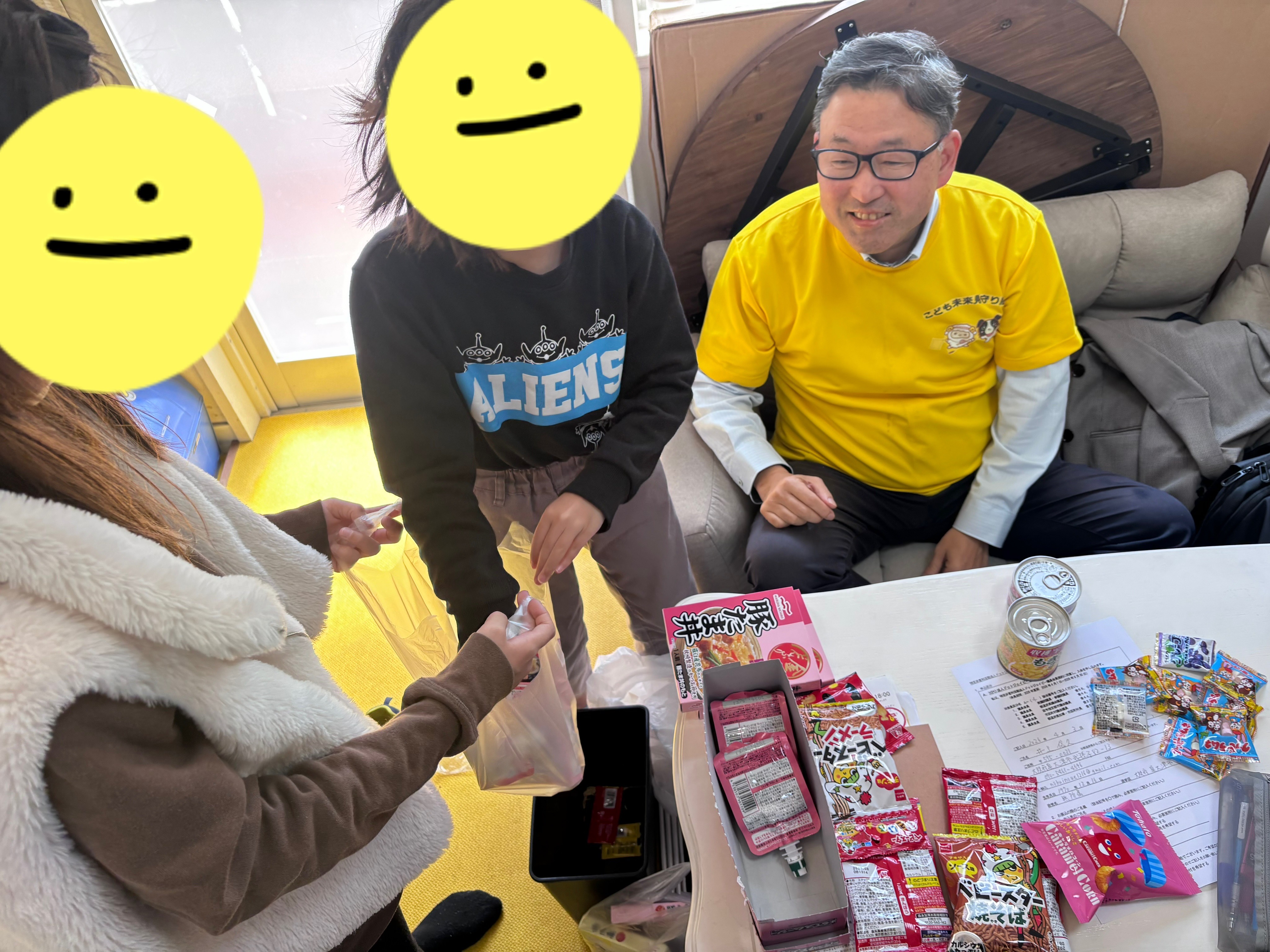 子どもたちと話す活動の様子